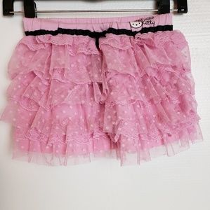 HELLO KITTY BY SANRIO GIRLS PINK SKORT WITH TULLE